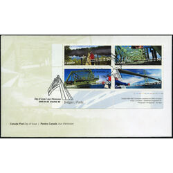 canada stamp 2103a canadian bridges 2005 FDC LL