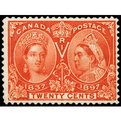 canada stamp 59 queen victoria diamond jubilee 20 1897 M F 057