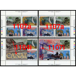 canada stamps exploration of canada 1 1107a matched set of plate blocks