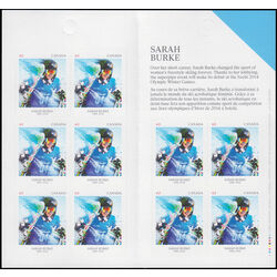 canada stamp bk booklets bk574 sarah burke 1982 2012 2014