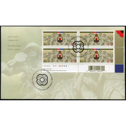 canada stamp 1926 legion badge over a portion of the national war memorial 47 2001 FDC LR