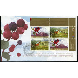 canada stamp 2106a biosphere reserves 2005 FDC UR