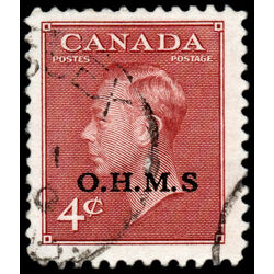 canada stamp o official o15b king george vi postes postage 4 1950