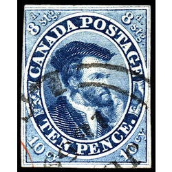 canada stamp 7 jacques cartier 10d 1855 U F VF 050