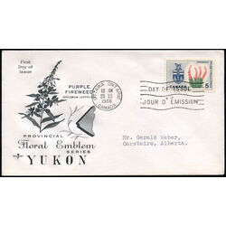canada stamp 428 yukon fireweed 5 1966 FDC