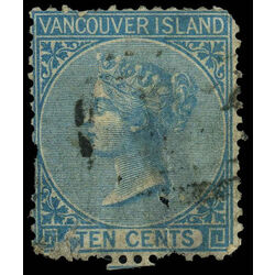 british columbia vancouver island stamp 6 queen victoria 10 1865 U FIL 018
