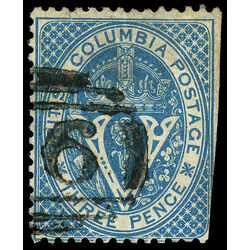 british columbia vancouver island stamp 7 seal of british columbia 3d 1865 U F 029