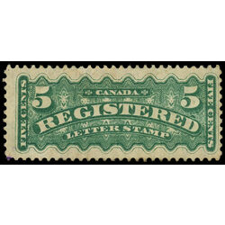 canada stamp f registration f2 registered stamp 5 1875 M F VFNG 028