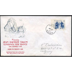 canada stamp 398 talon and colonists 5 1962 FDC