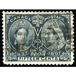 canada stamp 58 queen victoria diamond jubilee 15 1897 U VF 052