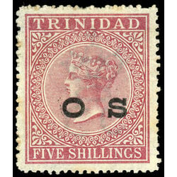 trinidad stamp o7 queen victoria 1869