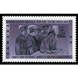 canada stamp 1347 cadets and veterans 40 1991