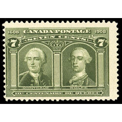 canada stamp 100 montcalm wolfe 7 1908 M FNH 065