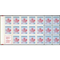 canada stamp bk booklets bk83 maple leaf 1982