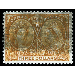 canada stamp 63 queen victoria diamond jubilee 3 1897 U F VF 057