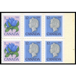 canada stamp bk booklets bk77 floral definitives 1977