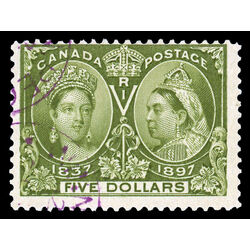 canada stamp 65 queen victoria diamond jubilee 5 1897 U F 063