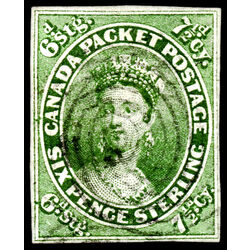 canada stamp 9 queen victoria 7 d 1857 U VF 023