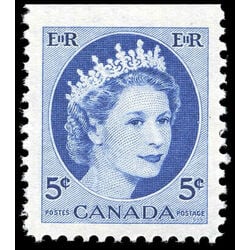 canada stamp 341as queen elizabeth ii 5 1954