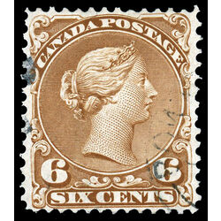 canada stamp 27v queen victoria 6 1868 U VF 004