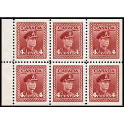 canada stamp bk booklets bk36e king george vi in army uniform 1943