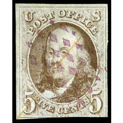 us stamp postage issues 1 franklin 5 1847 U 004