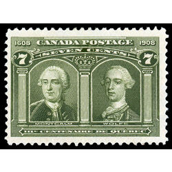 canada stamp 100 montcalm wolfe 7 1908 M VFNG 069