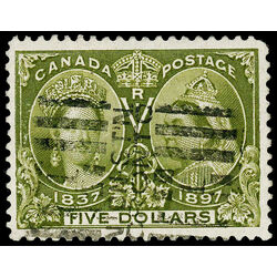 canada stamp 65 queen victoria diamond jubilee 5 1897 U VF 052