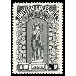 canada revenue stamp bcl22 law stamps fifth series 10 1912