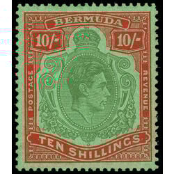 bermuda stamp 126 king george vi 5sh 1951