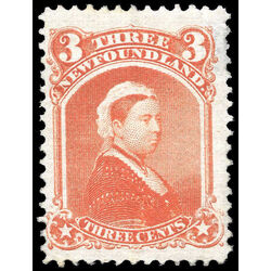 newfoundland stamp 33 queen victoria 3 1870 M VF 006