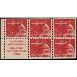 us stamp c air mail c64b jet airliner over capitol 32 1962