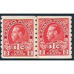 canada stamp mr war tax mr6i war tax coil pair 1916