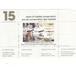 canadian wildlife habitat conservation stamp fwh15d bufflehead ducks 8 50 1999