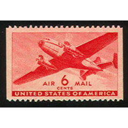us stamp air mail c c25a singl transport plane 6 1941