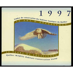 quebec wildlife habitat conservation stamp qw10d snowy owl by claudio d angelo 7 50 1997