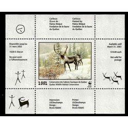 quebec wildlife habitat conservation stamp qw15aa caribous by patrice wolput 10 2002