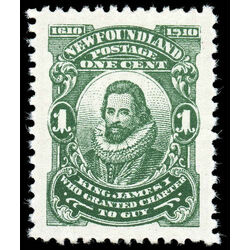 newfoundland stamp 87xix king james i 1 1910
