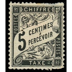france stamp j15 postage due 5 1882