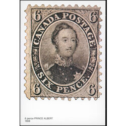 canada postal card 1pm 5s 6 pence prince albert 1859