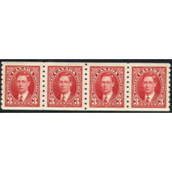 canada stamp 240 strip king george vi 1937
