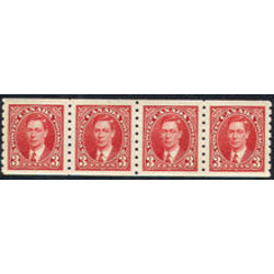 canada stamp 240 strip king george vi 1937