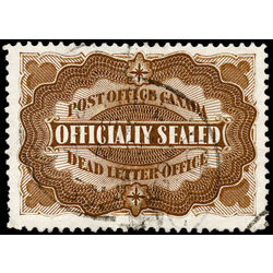canada stamp o official ox1 officially sealed 1879 U XF 007