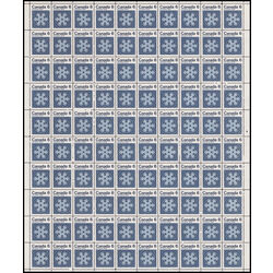 canada stamp 554 snowflake 6 1971 M PANE BL