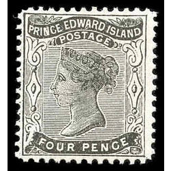 prince edward island stamp 9v queen victoria 4d 1868
