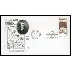 canada stamp 516 sir alexander mackenzie 6 1970 FDC 006