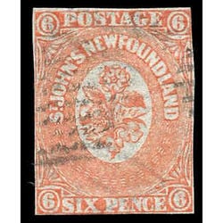newfoundland stamp 13i 1860 second pence issue 6d 1860