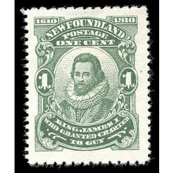 newfoundland stamp 87iv king james i 1 1910