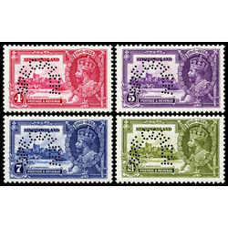 newfoundland stamp 226 9 perfin silver jubilee of king george v 1935