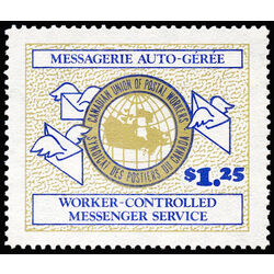 canada stamp no semi official no2 worker controlled messenger service 1 25 1975